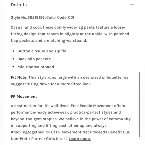 Free People Timko Pants  Black  Medium  EUC - Picture 4 of 16